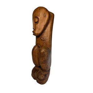 Hand Carved Wooden Sculpture, Large African Makonde, Mahogany